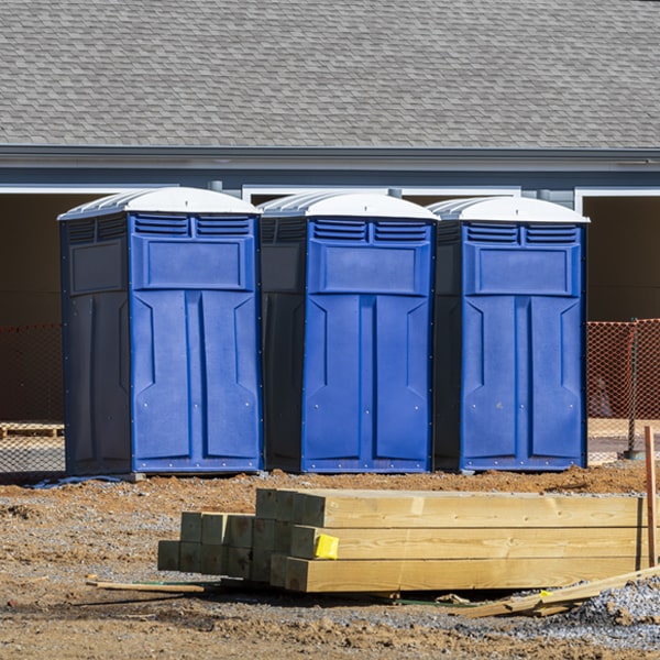 how often are the porta potties cleaned and serviced during a rental period in Onida SD